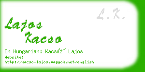 lajos kacso business card